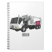 Garbage truck cartoon illustration