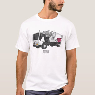 Garbage truck cartoon illustration T-Shirt