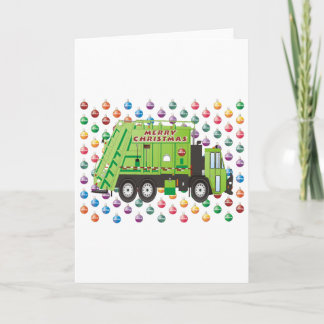 Garbage Truck Christmas Holiday Card