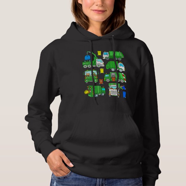 Garbage Truck Dump Trash Trucks Hoodie (Front)