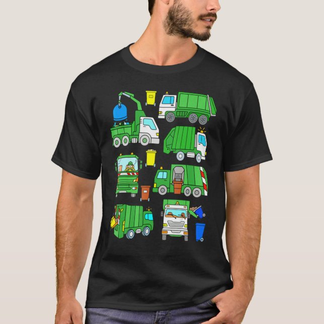Garbage Truck Dump Trash Trucks T-Shirt (Front)