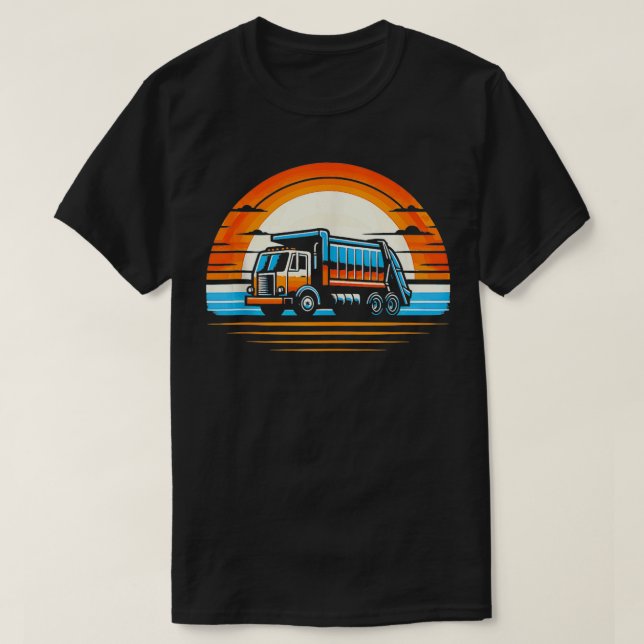 Garbage Truck Garbage Day Designs  11  T-Shirt (Design Front)