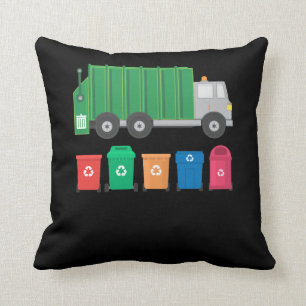 Garbage Truck Gift Trash Truck With Dumpsters Cushion