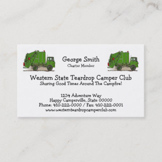 Garbage Truck Green Business Card