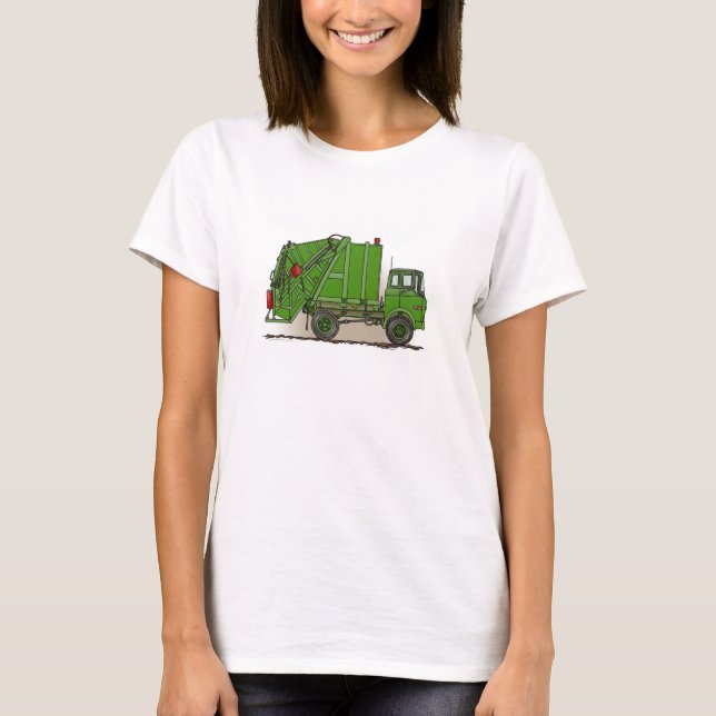 Garbage Truck Green T-Shirt (Front)