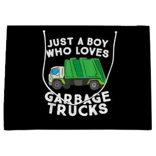 Garbage Truck Just A Boy Who Loves Garbage Trucks Large Gift Bag