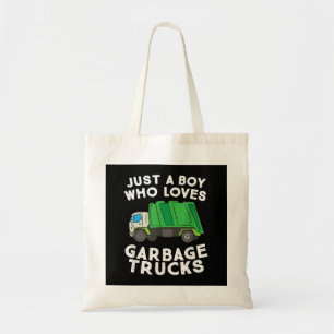 Garbage Truck Just A Boy Who Loves Garbage Trucks Tote Bag