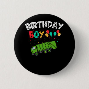 Garbage Truck Kids Birthday Boys Recycling Truck 6 Cm Round Badge