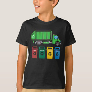 Garbage Truck Kids Boys Recycling Truck T-Shirt