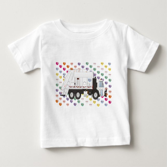 Garbage Truck Love Baby T-Shirt (Front)