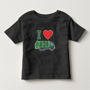 Garbage Truck Love Kids Trash Recycling Driver Toddler T-Shirt