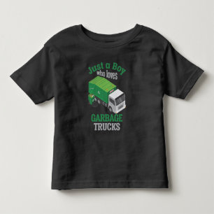Garbage Truck loving Boy Toddler Cool Recycling T-Shirt