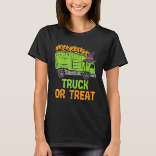 Garbage Truck Pumpkins Toddler Baby Boys Halloween T-Shirt
