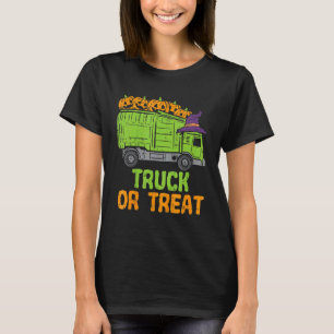 Garbage Truck Pumpkins Toddler Baby Boys Halloween T-Shirt