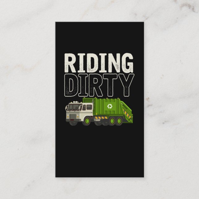 Garbage Truck Quote Garbage Day Trash Trucker Business Card (Front)