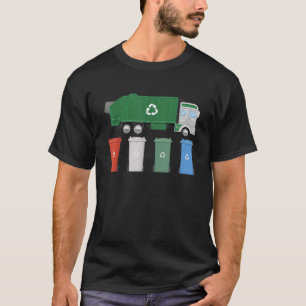 Garbage Truck Recycle Bins Garbage Day Garbage Tru T-Shirt