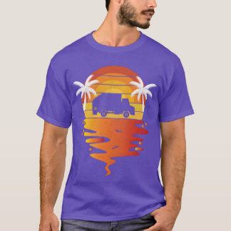 Garbage truck shirt retro sunset 70s Garbage truck