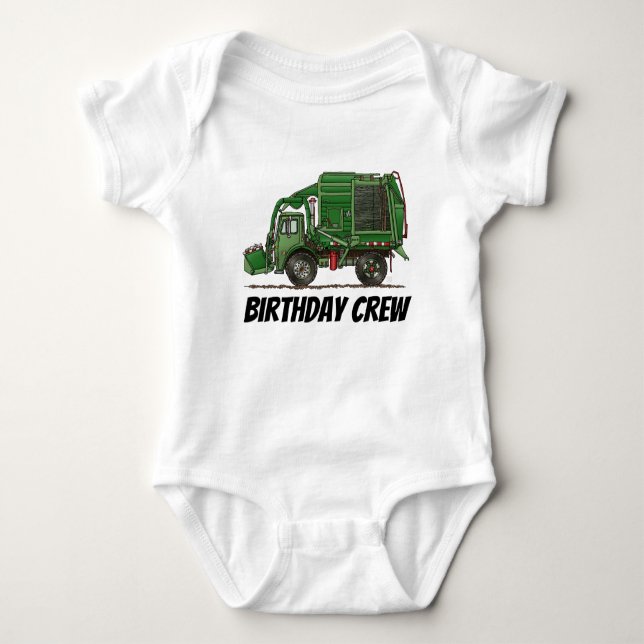 Garbage Truck T-Shirt Baby Bodysuit (Front)