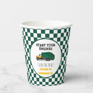 Garbage Truck Trash Boys Birthday  Paper Cups