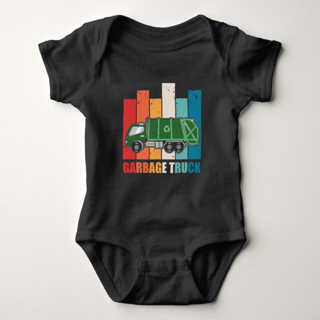Garbage Truck Trash Recycling Job Baby Bodysuit (Front)