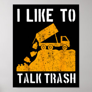 Garbage Truck Waste Recycle Trash Collector Earth Poster