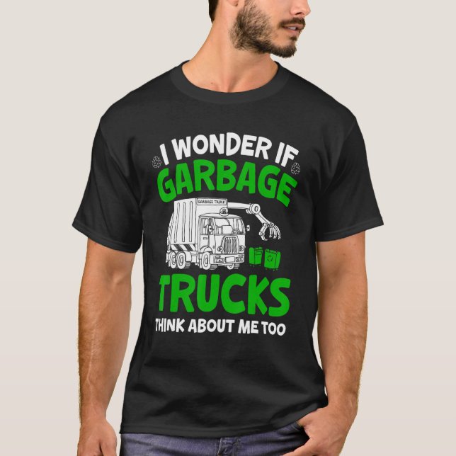 Garbage Trucks Trash Truck For Kids Boys Mens Wome T-Shirt (Front)