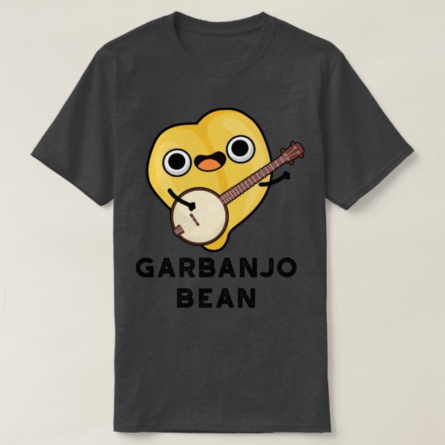 Garbanjo Bean Cute Garbanzo Banjo Pun T-Shirt (Design Front)
