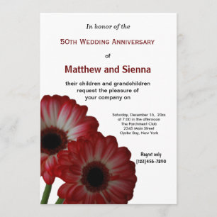 Garbera Anniversary Invitation