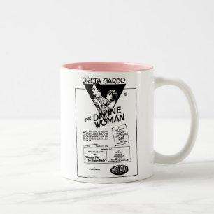 Garbo Divine Woman 1928 movie advertisement Two-Tone Coffee Mug