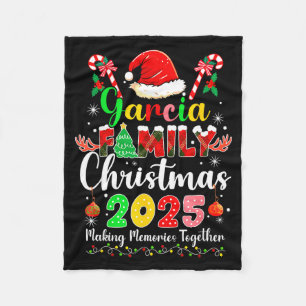 Garcia Family Christmas 2025 Matching Santa Hat Xm Fleece Blanket