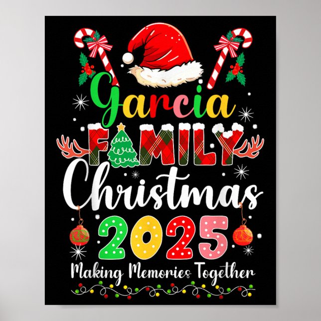Garcia Family Christmas 2025 Matching Santa Hat Xm Poster (Front)