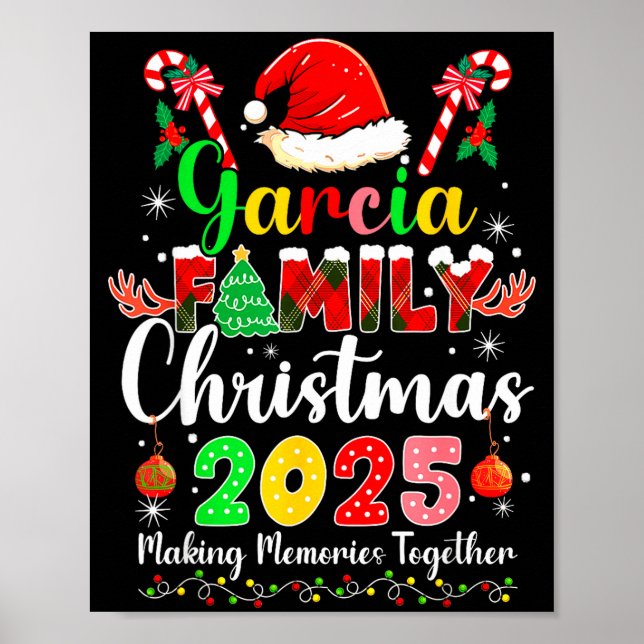 Garcia Family Christmas 2025 Matching Santa Hat Xm Poster (Front)