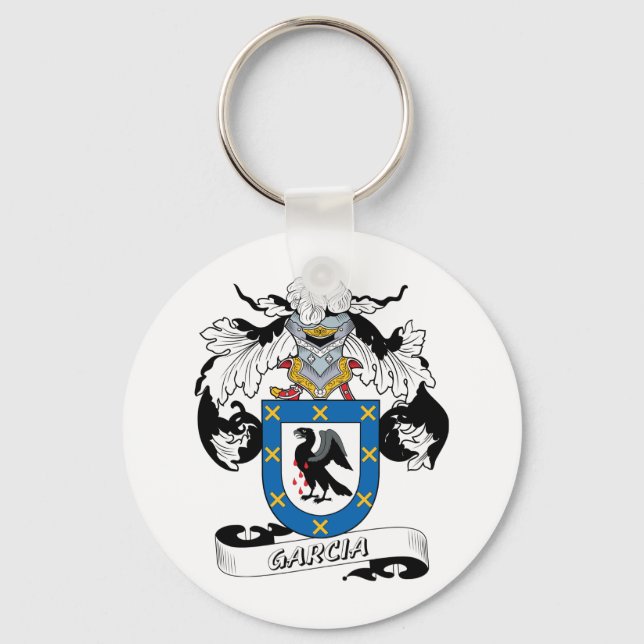 Garcia Family Crest Key Ring (Front)