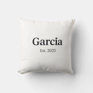 Garcia Family Name Graphic | Est. 2025 Cushion
