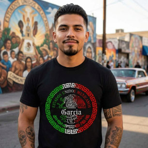 Garcia Last name Mexico Emblem T-shirt