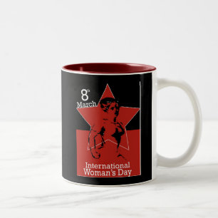 Garcya_greeting_card03 International Womens Day Two-Tone Coffee Mug