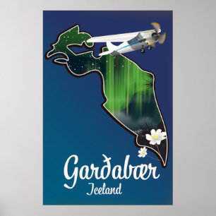 Garðabær Iceland travel poster