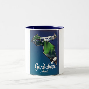 Garðabær Iceland travel poster Two-Tone Coffee Mug