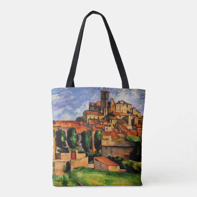 Gardanne, popular painting by Paul Cezanne Tote Bag (Back)