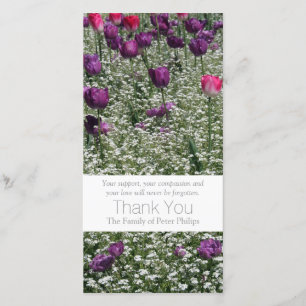 Garden 1 Tulips Sympathy Thank You Photo Card 3