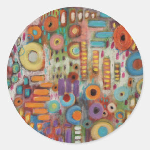 Garden Abstract Classic Round Sticker