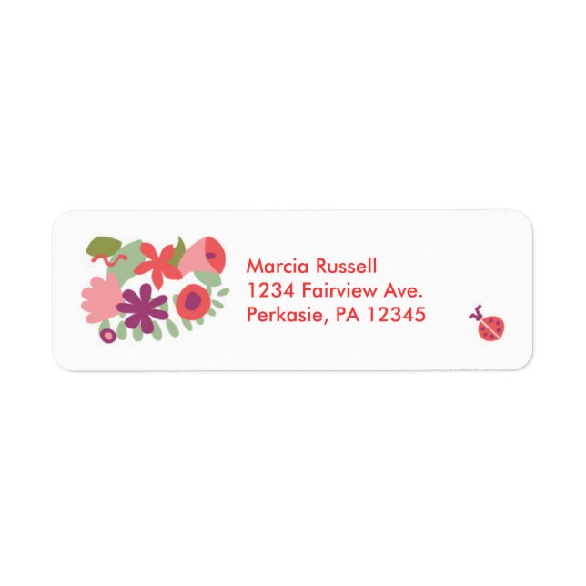 Garden Address Label Return Address Label (Front)