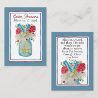 Garden Americana Bless Us O Lord Prayer Card