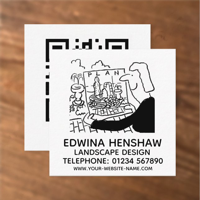 Garden and Landscape Design Promotional Square Business Card (Creator Uploaded)