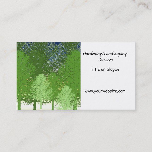 Garden and Landscaping Services Business Card (Front)