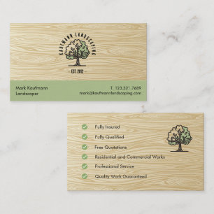 Garden and Lawn Landscaping Business Card
