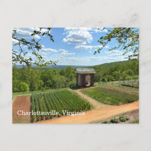 Garden and rolling hills in Charlottesville, VA Postcard