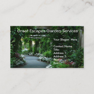 Garden Arbor Walkway Business Card Template