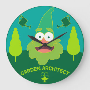 Garden Architect Designer Landscaper Garden Large Clock