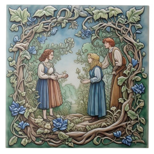 Garden - Arts And Crafts Ceramic Tile
